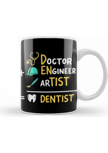 Doctor Engineer Artist Dentist 0128 Kupa Bardak Porselen