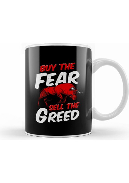 Buy The Fear Sell The Greed Bull Market Investing Kupa Bardak Porselen