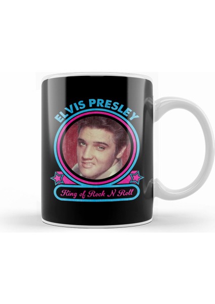 Elvis Presley King Of Rock N Rol Kupa Bardak Porselen