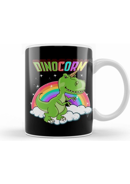 Dinocorn Cute Dinosaur & Unicorn Unisaur Kupa Bardak Porselen