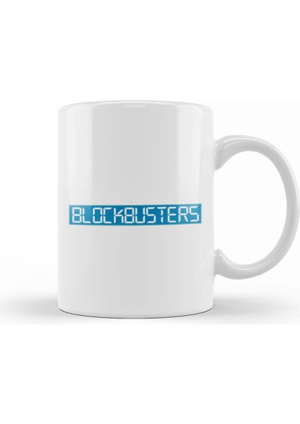 Retro Blockbusters Logo Kupa Bardak Porselen