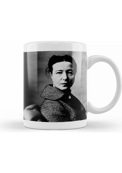 Simone De Beauvoir 01 Kupa Bardak Porselen