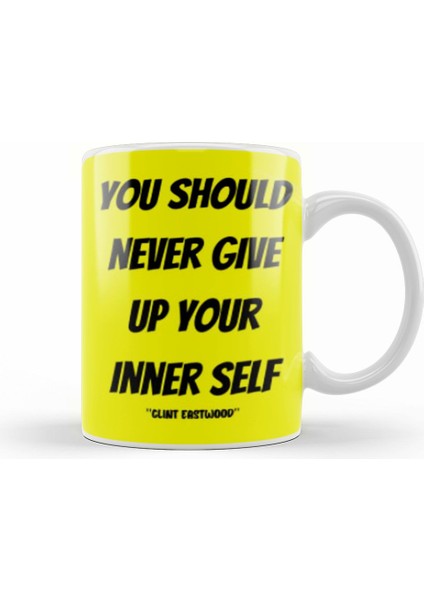 Clint Eastwood Quotes Gift Vintage Retro Rainbow Style Kupa Bardak Porselen