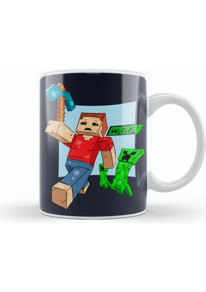Minecraft Wtf Kupa Bardak Porselen
