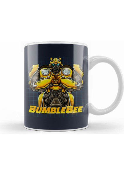 Bumblebee Be Nice Human Kupa Bardak Porselen