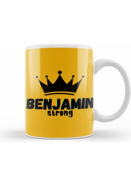Benjamin Name Custom Design Gift Baby Gift For Him Kupa Bardak Porselen