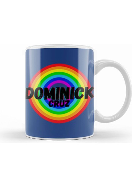 Dominick Cruz Vintage Retro Rainbow Style Warriors Design Wrestlers Gift Kupa Bardak Porselen