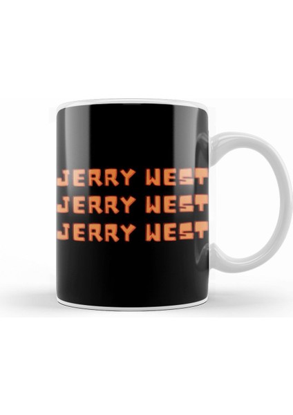 Jerry West Basketball Gifts Vintage Retro Rainbow Quotes For Boys And Dad Kupa Bardak Porselen