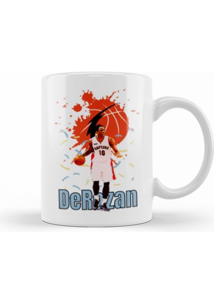 Demar Derozan Vintage Art Legend Basketball Gif Kupa Bardak Porselen