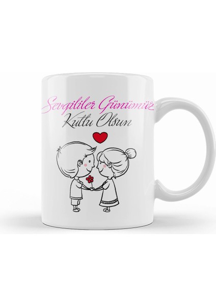 Sevgililer Günü Sevgiliye Hediye 0215 Kupa Bardak Porselen