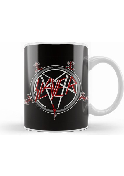 Slayer Pentagram Kupa Bardak Porselen