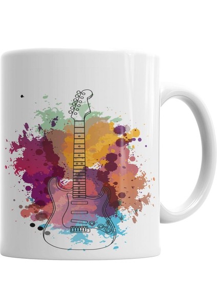 Strato Gitar Kupa Bardak Porselen