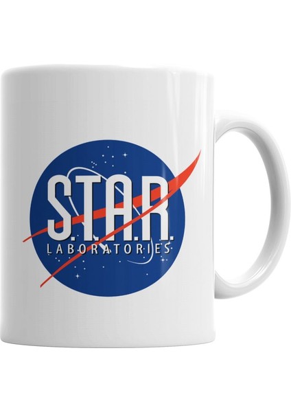 The Flash Star Labs Nasa Logo Kupa Bardak Porselen