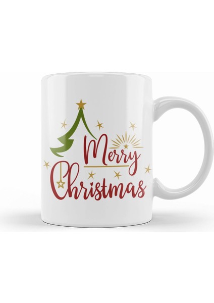 Yılbaşı Yeni Yıl Konseptli Merry Christmas 09 Kupa Bardak Porselen