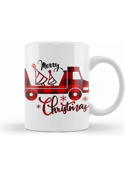 Yılbaşı Yeni Yıl Konseptli Merry Christmas To You 03 Kupa Bardak Porselen