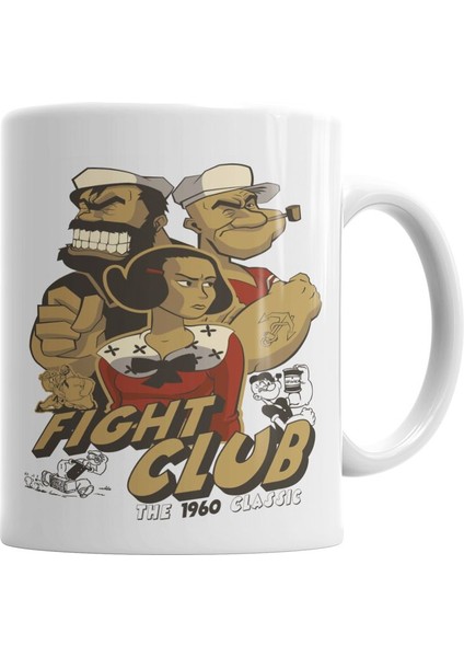 Fight Club Retro Temel Reis Kupa Bardak Porselen