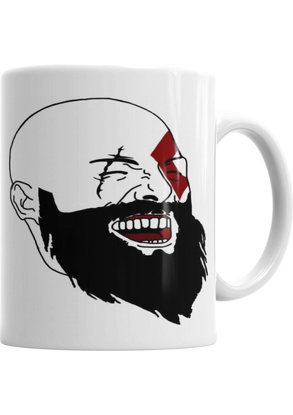 Kratos Laughing Kupa Bardak Porselen