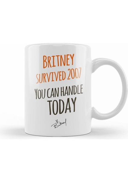 Britney Survived 2007 Kupa Bardak Porselen