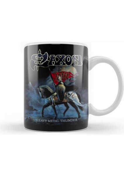 Saxon Heavy Metal Thunder Kupa Bardak Porselen