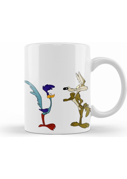 Road Runner ve Coyote Kupa Bardak Porselen