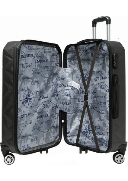 Hexagon -O 2pr Antrasit Unisex Orta Boy Valiz modelleri