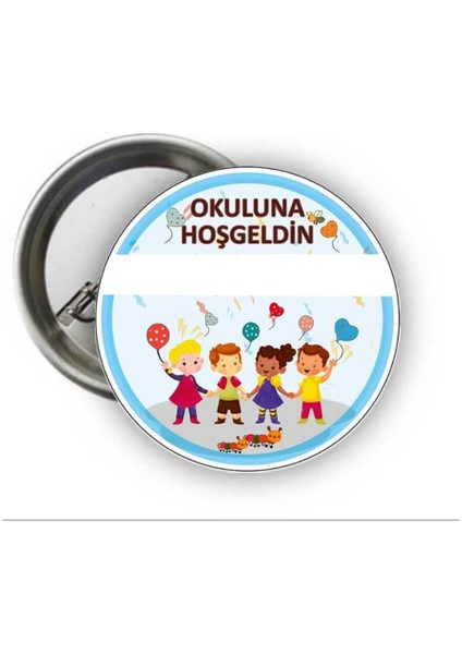 Okuluna Hoşgeldin Rozet - Öğrenci Rozeti ( 20 Adet )