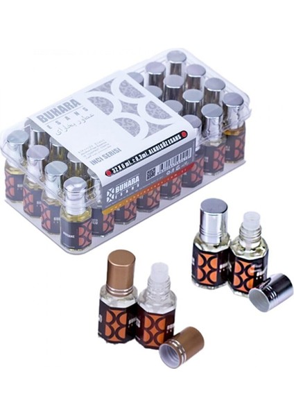 Buhara Alkolsüz Esans - Inci Serisi 6 ml - Hac ve Umre Için Hediyelik - 32 Adet - 2 Kutu fiyatları