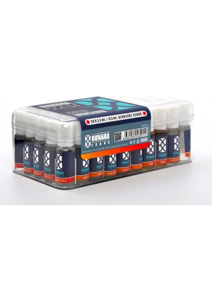 Buhara Alkolsüz Esans - Kristal Serisi 3,3 ml - Hac ve Umre Için Hediyelik - 50 Adet - 1 Kutu