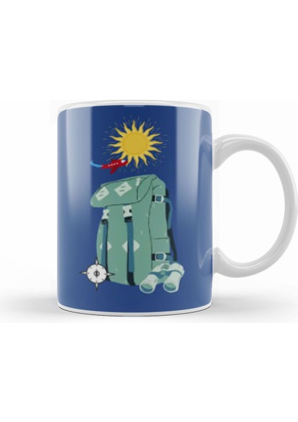 Funny Travel Gift Design Lover Trippin Wanderlust Journey Adventurer Vacation Kupa Bardak Porselen