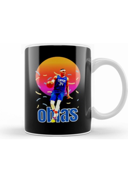 Obias Harris Vintage Art Legend Basketball Gift Kupa Bardak Porselen
