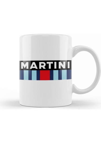 Martini Racing Rectangle Kupa Bardak Porselen
