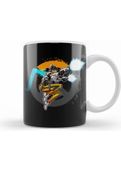 Overwatch One Fanart Tracer Kupa Bardak Porselen