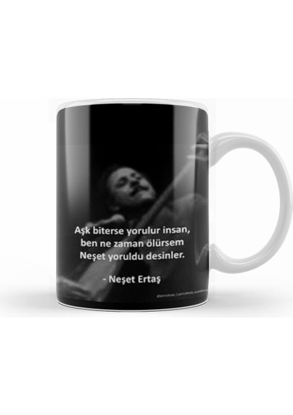 Neşet Ertaş Söz 0 Kupa Bardak Porselen