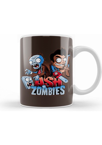 Plants Vs Zombies Ash Vs Zombies Kupa Bardak Porselen