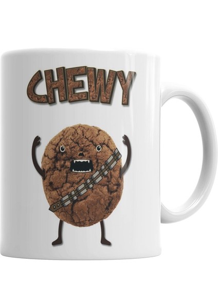 Çıplak Çikolatalı Kurabiye Wookiee Kurabiye Canavarı Kupa Bardak Porselen