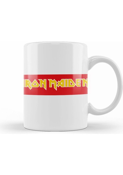 Iron Maiden Logo Kupa Bardak Porselen
