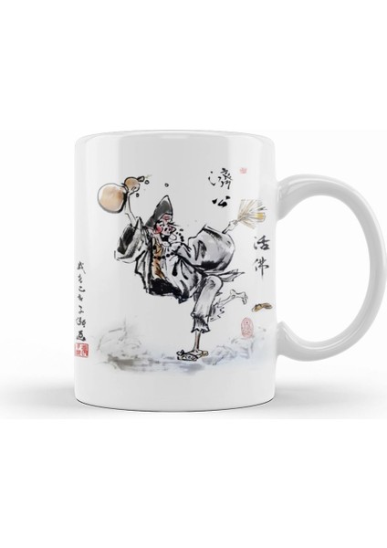 Jigong Buddha The Mad Monk Dancing Kupa Bardak Porselen