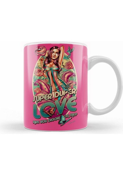 Music Super Duper Kupa Bardak Porselen