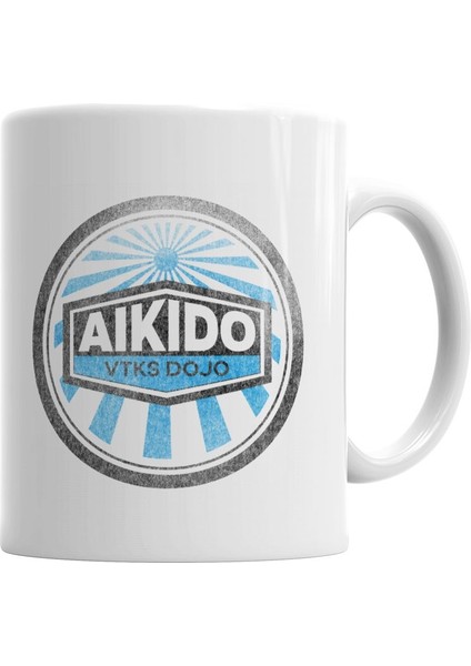 Logo Distress Aıkıdo Kupa Bardak Porselen