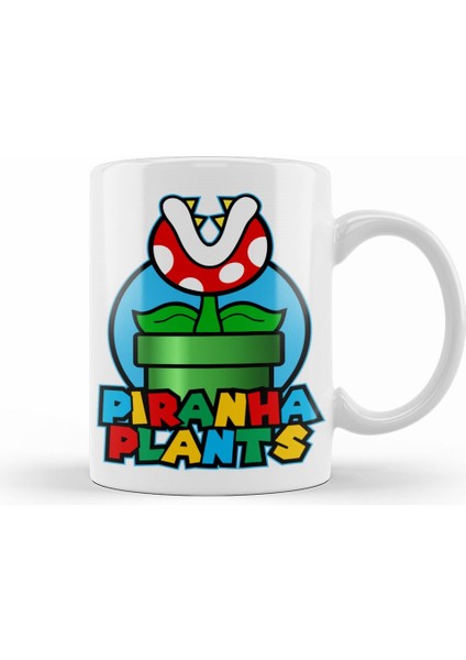 Süper Mario Piranha Planta Kupa Bardak Porselen