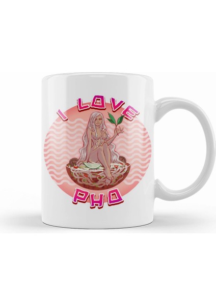 I Love Ramen Kupa Bardak Porselen
