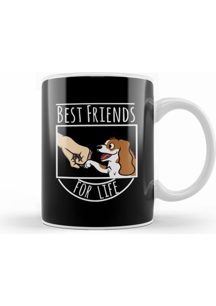 Cavalier King Charles Spaniel Best Friends For Life Pug Köpek Kupa Bardak Porselen