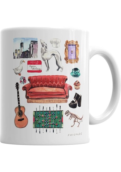 Friends Smelly Cat Phoebe Buffay Kupa Bardak Porselen