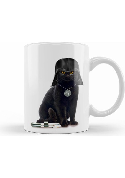 Kedi Star Wars Cat Vader Kupa Bardak Porselen