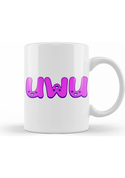 Cute Uwu Emoji Social Media Meme Stans Idol Kpop 01 Kupa Bardak Porselen