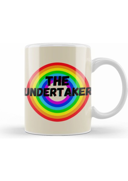 The Undertaker Vintage Retro Rainbow Style Warriors Design Wrestlers Gift Kupa Bardak Porselen