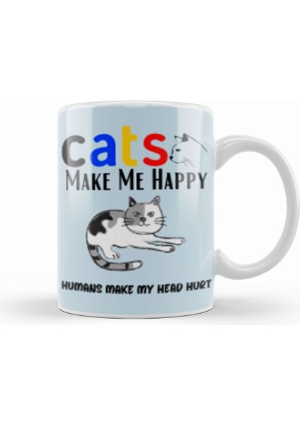Funny Cat Lover Funny Cat Lover Gifts For Men Kids Kupa Bardak Porselen