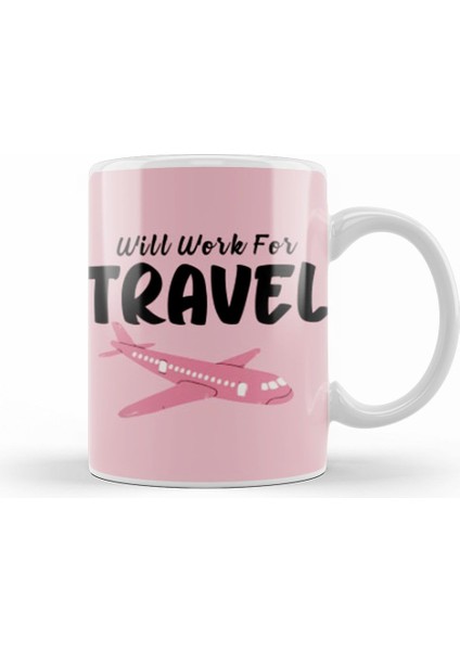 Funny Travel Gift Design Lover Trippin Wanderlust Journey Adventurer Vacation Kupa Bardak Porselen