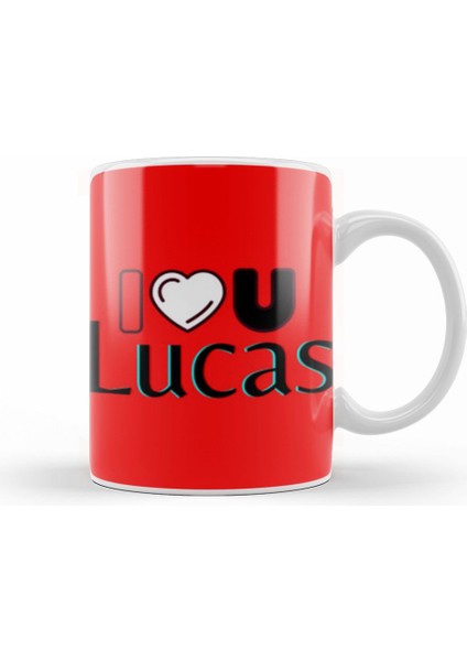 Lucas Name Custom Design Gift Baby Gift For Him Kupa Bardak Porselen