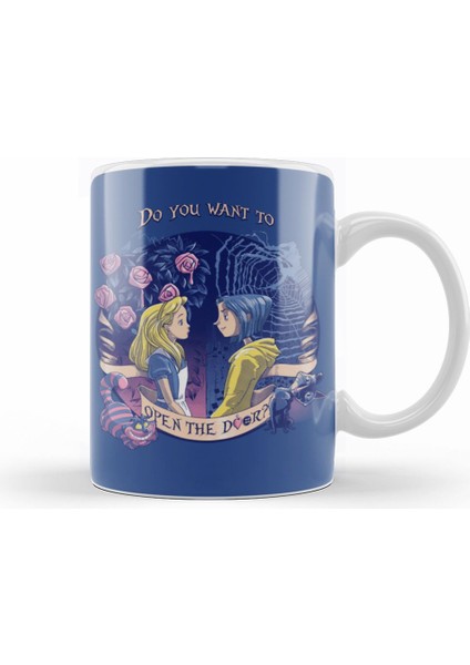 Coraline Alice Kupa Bardak Porselen